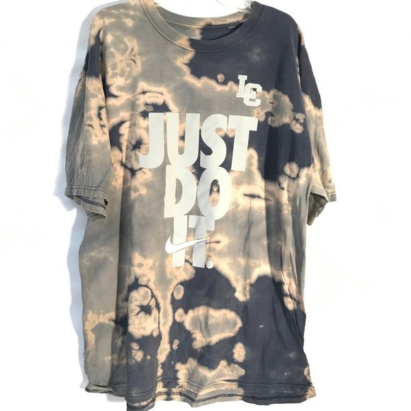 Nike Other - NIKE  Custom T Shirt Blue Tie Dye Large Tee IC